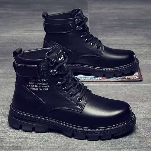 Damen Robuste Lederstiefel mit rutschfester Sohle und stylishen Details