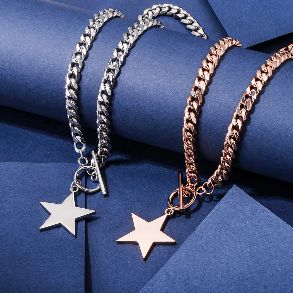 Damen Halskette mit Sternanhänger aus hochwertigem Edelstahl Shop Nory