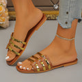 Damen Glamouröse Riemchen-Sandalen mit goldenen Akzenten Shopnory