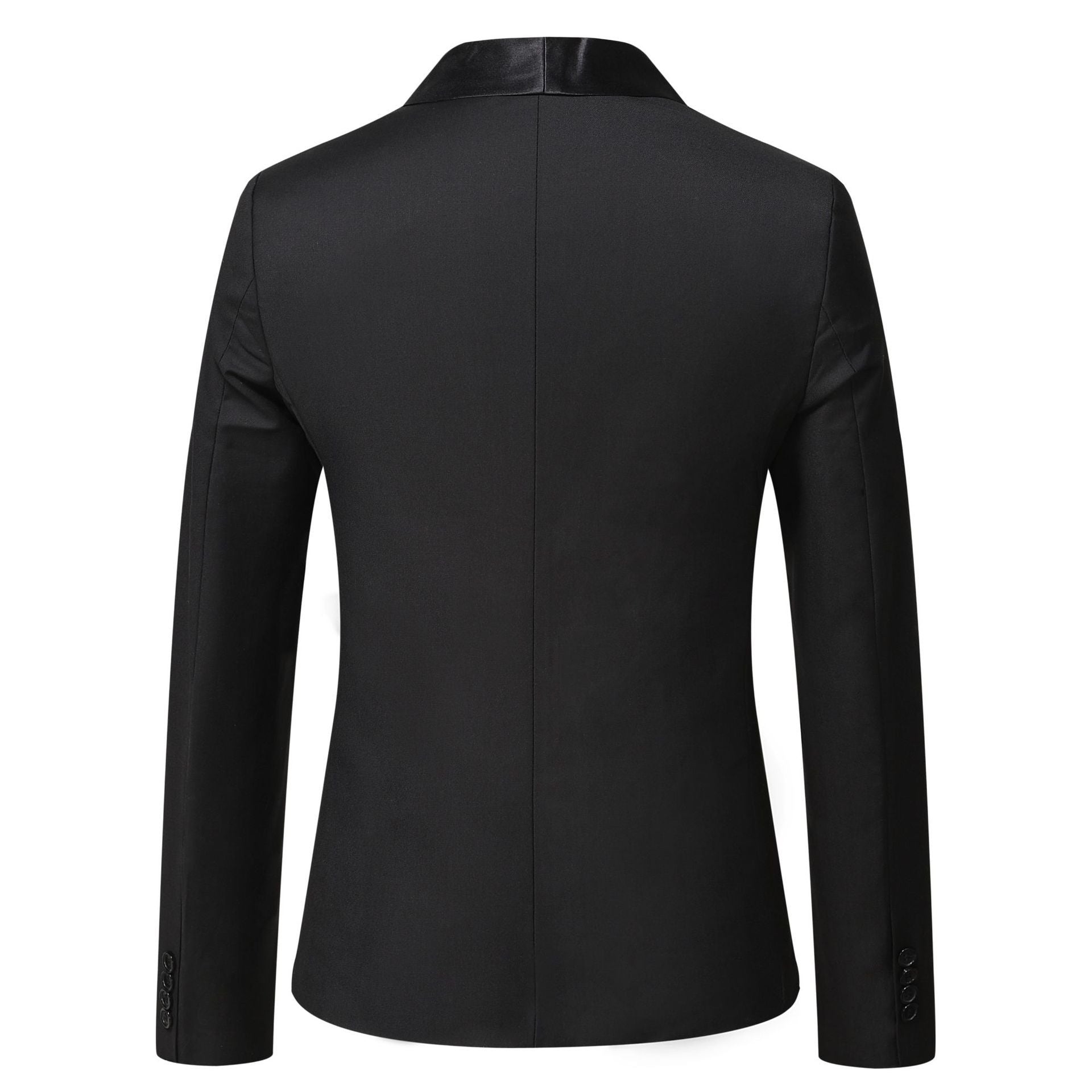 Herren eleganter Smoking-Blazer mit satinierter Reversbesatz