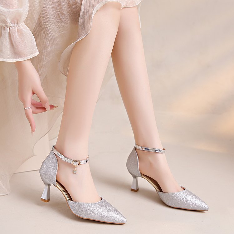 Damen elegante Pumps mit Glitzer-Details