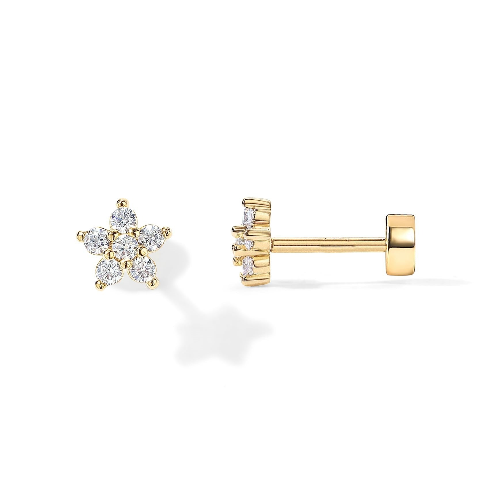 Damen Ohrstecker mit funkelndem Sternmotiv und elegantem Design Shop Nory