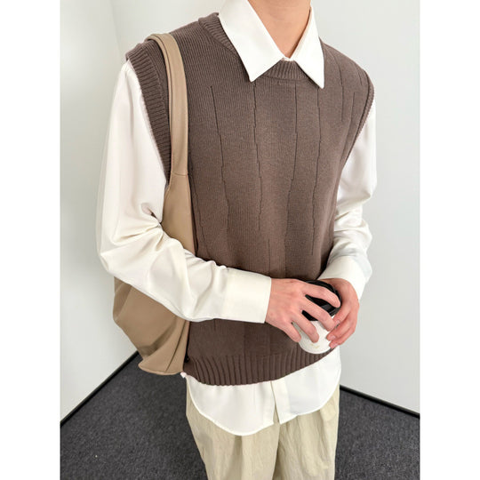 Unisex Stylischer Strickpullover ohne Ärmel Shop Nory