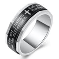 Herren Ring mit religiösem Motiv und eindringlicher Botschaft Shop Nory
