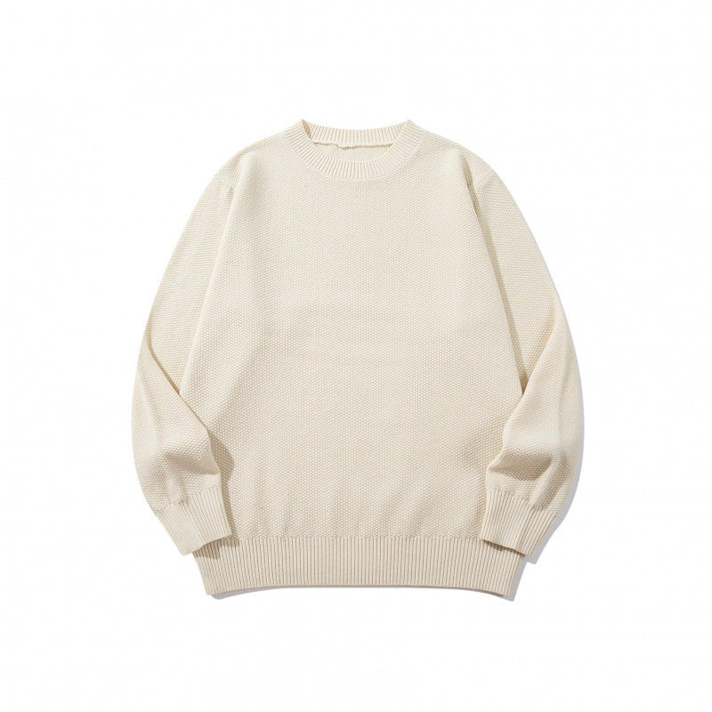 Unisex Boxy-Feinstrick-Pullover mit Waffelstruktur und geripptem Saum Shop Nory