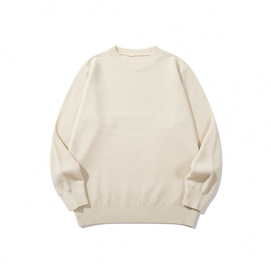 Unisex Boxy-Feinstrick-Pullover mit Waffelstruktur und geripptem Saum Shop Nory