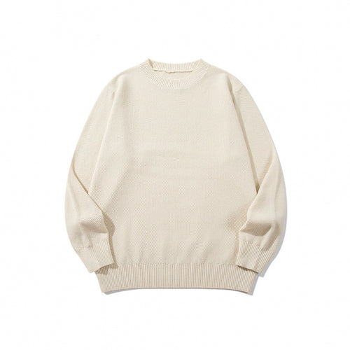 Unisex Boxy-Feinstrick-Pullover mit Waffelstruktur und geripptem Saum Shop Nory