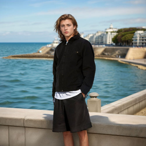 Herren moderne Freizeitjacke mit strukturiertem Design
