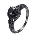 Damen Ring mit kunstvollem schwarzem Stein und filigraner Details Shop Nory