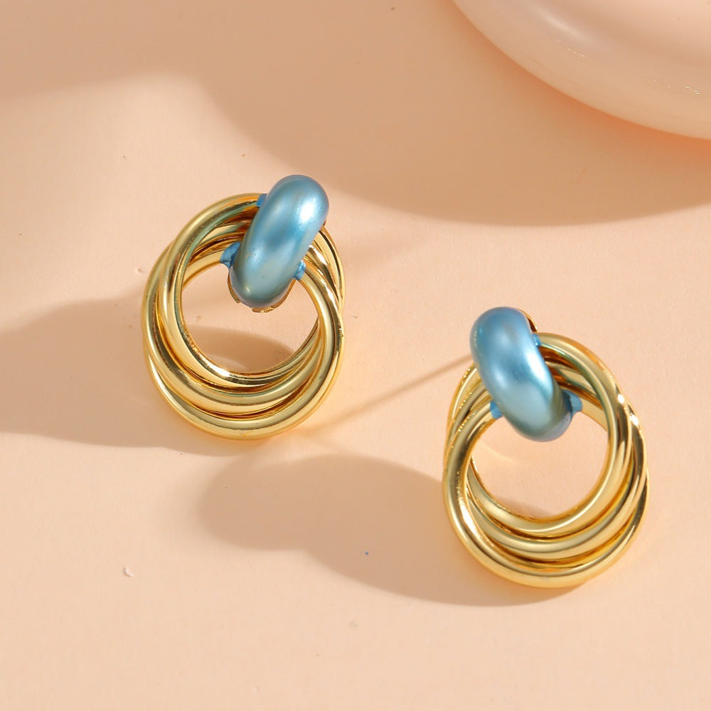 Damen Ohrringe mit elegantem, mehrschichtigem Design Shop Nory