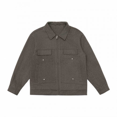 Herren Boxy-Hemdjacke mit Reißverschluss, Brustklappen und aufgesetzten Taschen Shop Nory