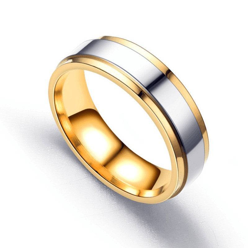 Herren Ring mit modernem, zweifarbigen Design Shop Nory