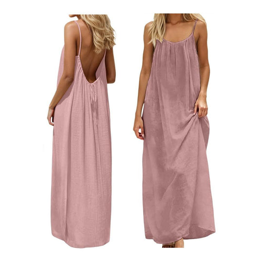 Damen Maxikleid mit tiefem Rücken
