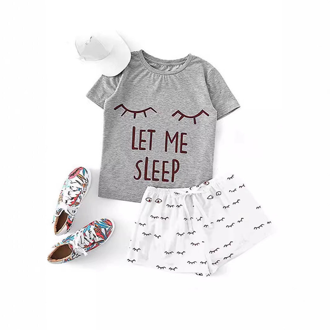 Damen Pyjama-Set mit humorvollem Print und bequemer Passform
