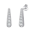 Damen Ohrringe mit funkelnden Zirkonia-Details im modernen Design Shop Nory