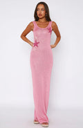 Damen Funkelndes Maxikleid mit Muschel-Applikationen Shopnory