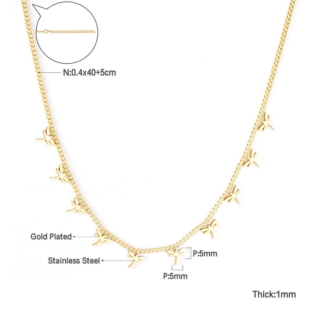 Damen elegante Goldplattierte Halskette mit geometrischen Anhängern Shop Nory