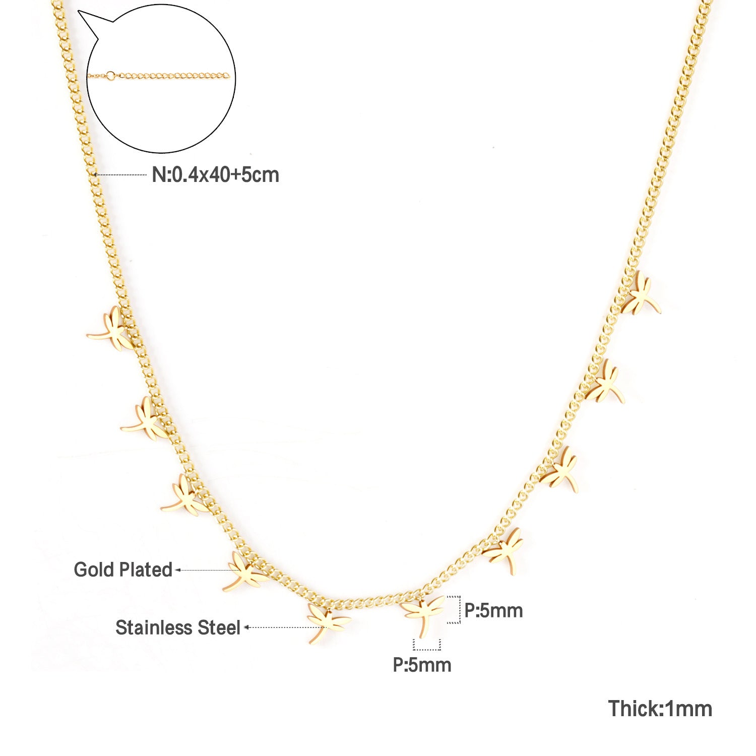Damen elegante Goldplattierte Halskette mit geometrischen Anhängern Shop Nory