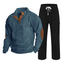 Jeansblau mit Schwarz