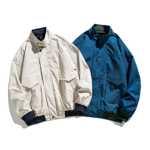 Herren Boxy-Bomberjacke im Utility-Stil mit hohem Stehkragen und aufgesetzten Klappen Shop Nory