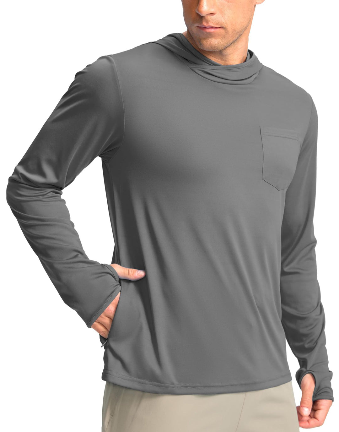 Herren Funktionsshirt mit Kapuze und Taschen