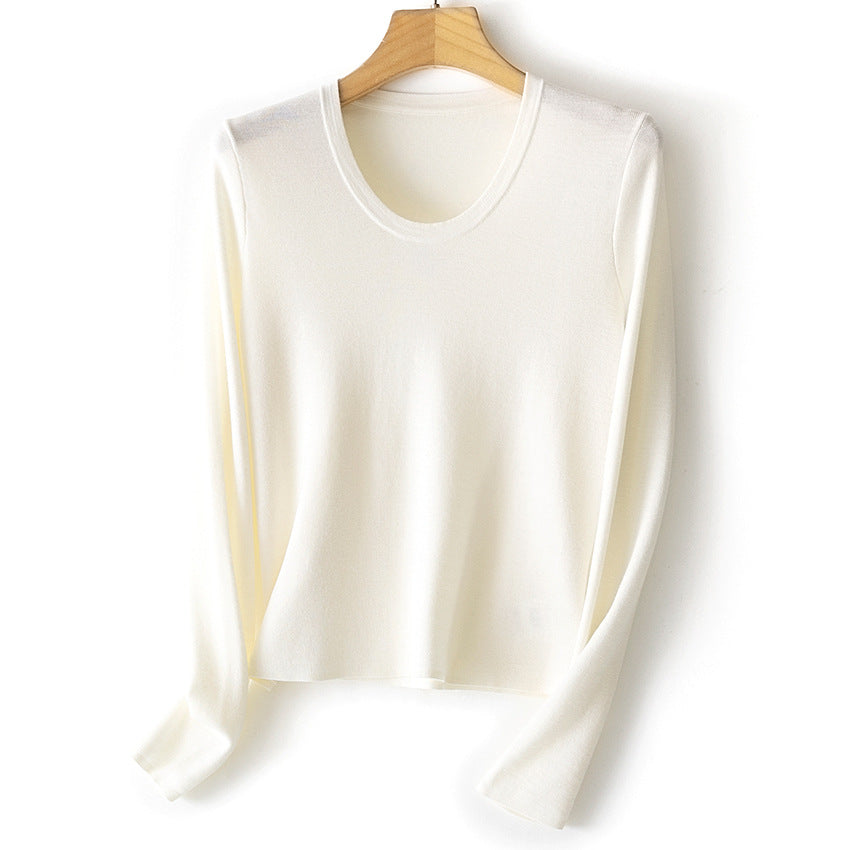 Damen Feinstrick-Langarmshirt mit Rundhalsausschnitt und leichter A-Linie Shop Nory