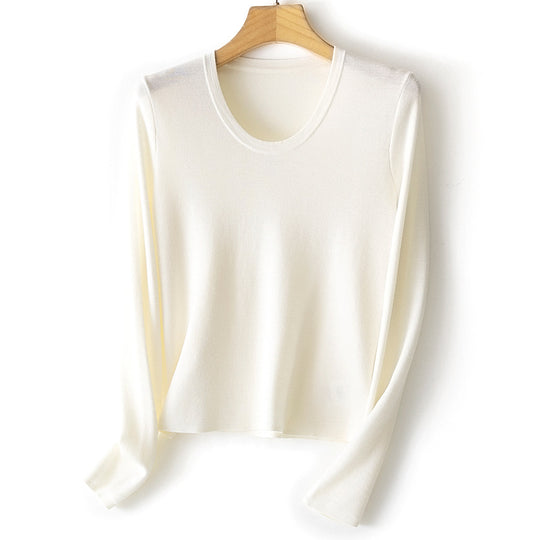 Damen Feinstrick-Langarmshirt mit Rundhalsausschnitt und leichter A-Linie Shop Nory