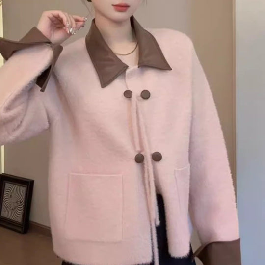 Damen Moderne Kuschelige Strickjacke Shop Nory