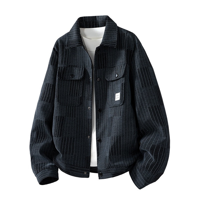 Herren Modische Jacke mit seitlichen Brusttaschen Shop Nory