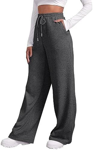 Damen nan weite High‑Waist Palazzo-Loungehose mit elastischem Komfortbund, Kordelzug und seitlichen Eingrifftaschen Shop Nory