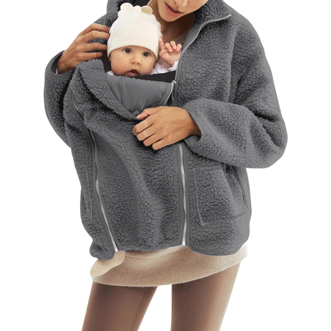 Damen nan oversized Teddyfleece Jacke mit Stehkragen und durchgehendem Reißverschluss Shop Nory