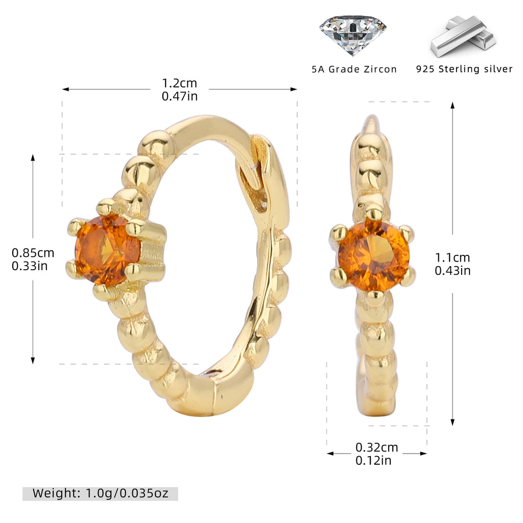Damen Creolen mit funkelnden Zirkonstein-Akzenten und modernem Design Shop Nory