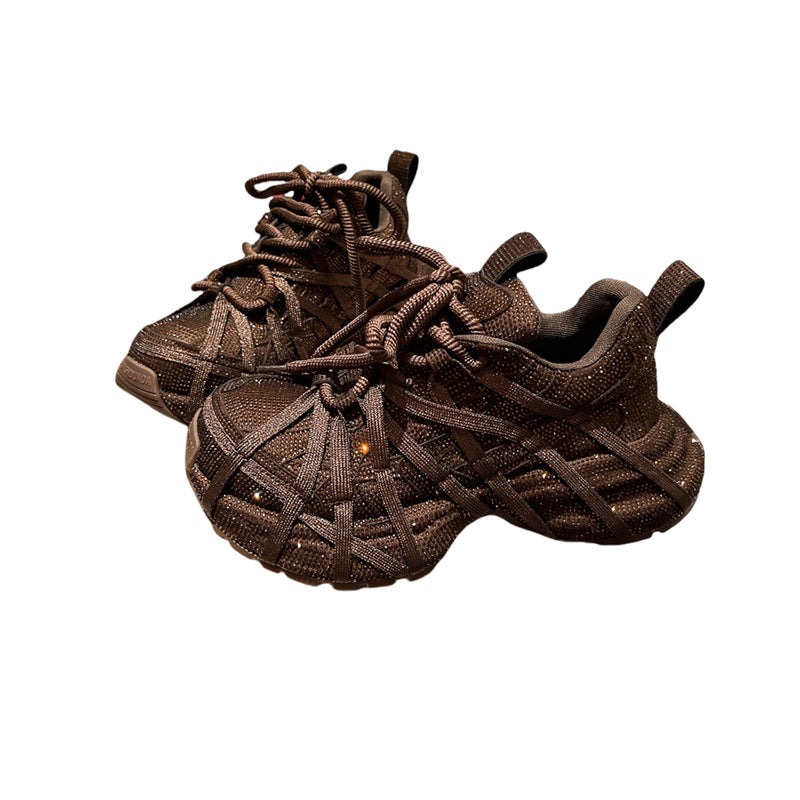 Damen Glamouröse Chunky‑Sneaker mit komplettem Strassbesatz und profilierter Gummisohle Shop Nory