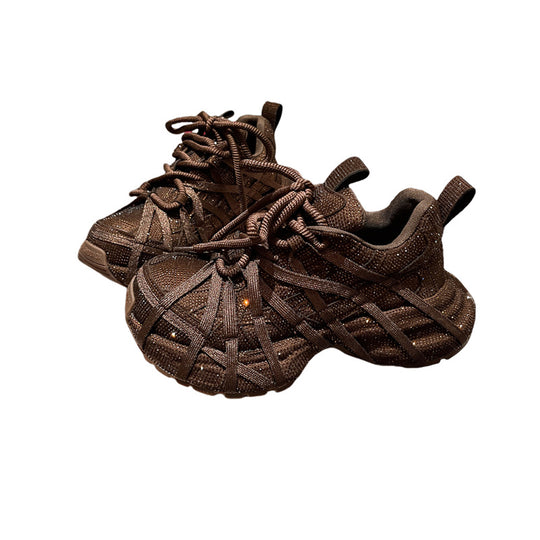 Damen Glamouröse Chunky‑Sneaker mit komplettem Strassbesatz und profilierter Gummisohle Shop Nory