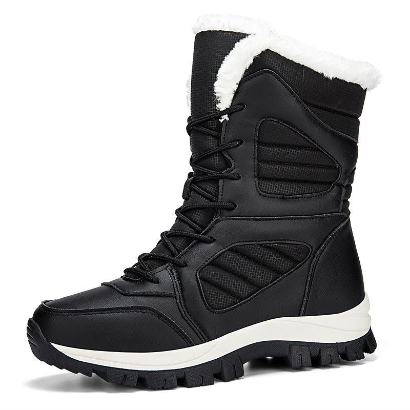 Damen Warm gefütterte Winterstiefel mit rutschfester Gummisohle