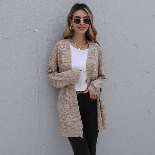 Damen Modischer Strickcardigan mit lockeren Ärmeln Shop Nory