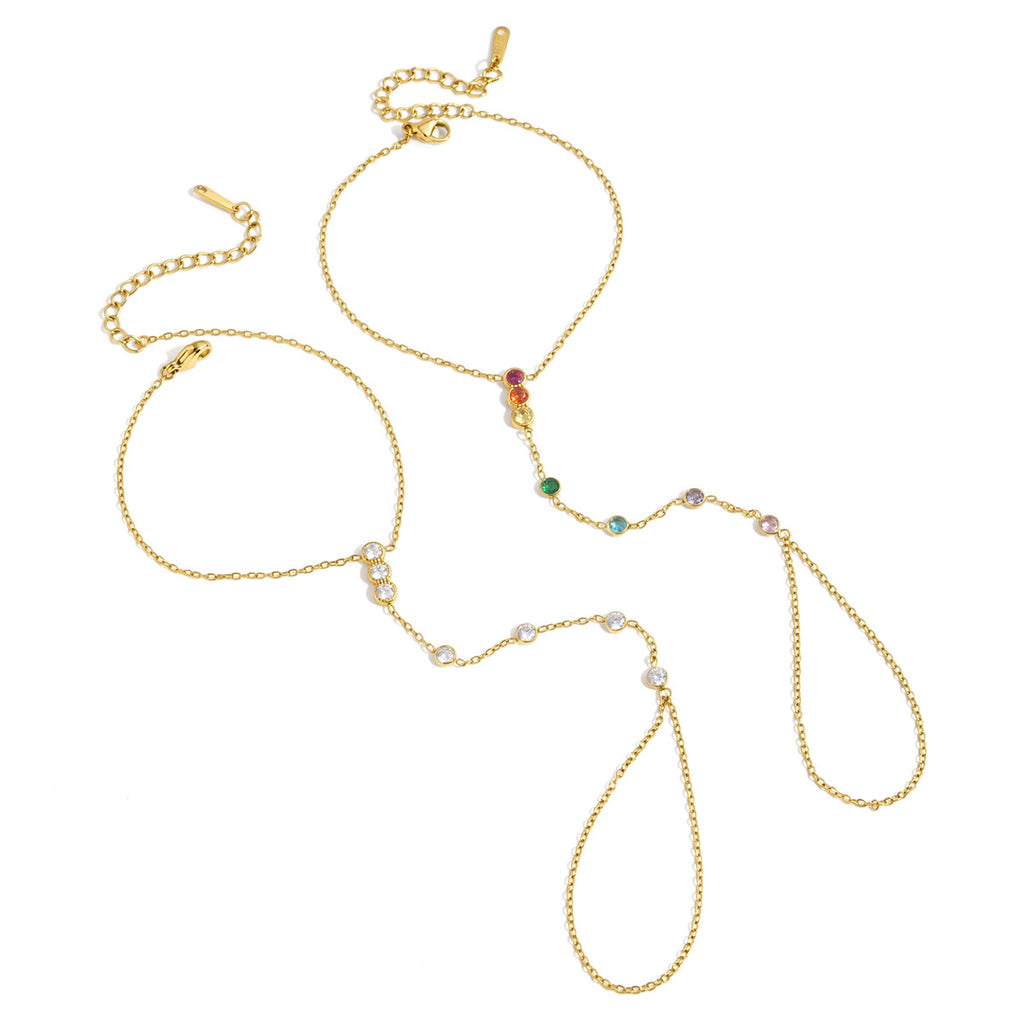 Damen Armband mit funkelnden Zirkonia aus hochwertigem Edelstahl Shop Nory