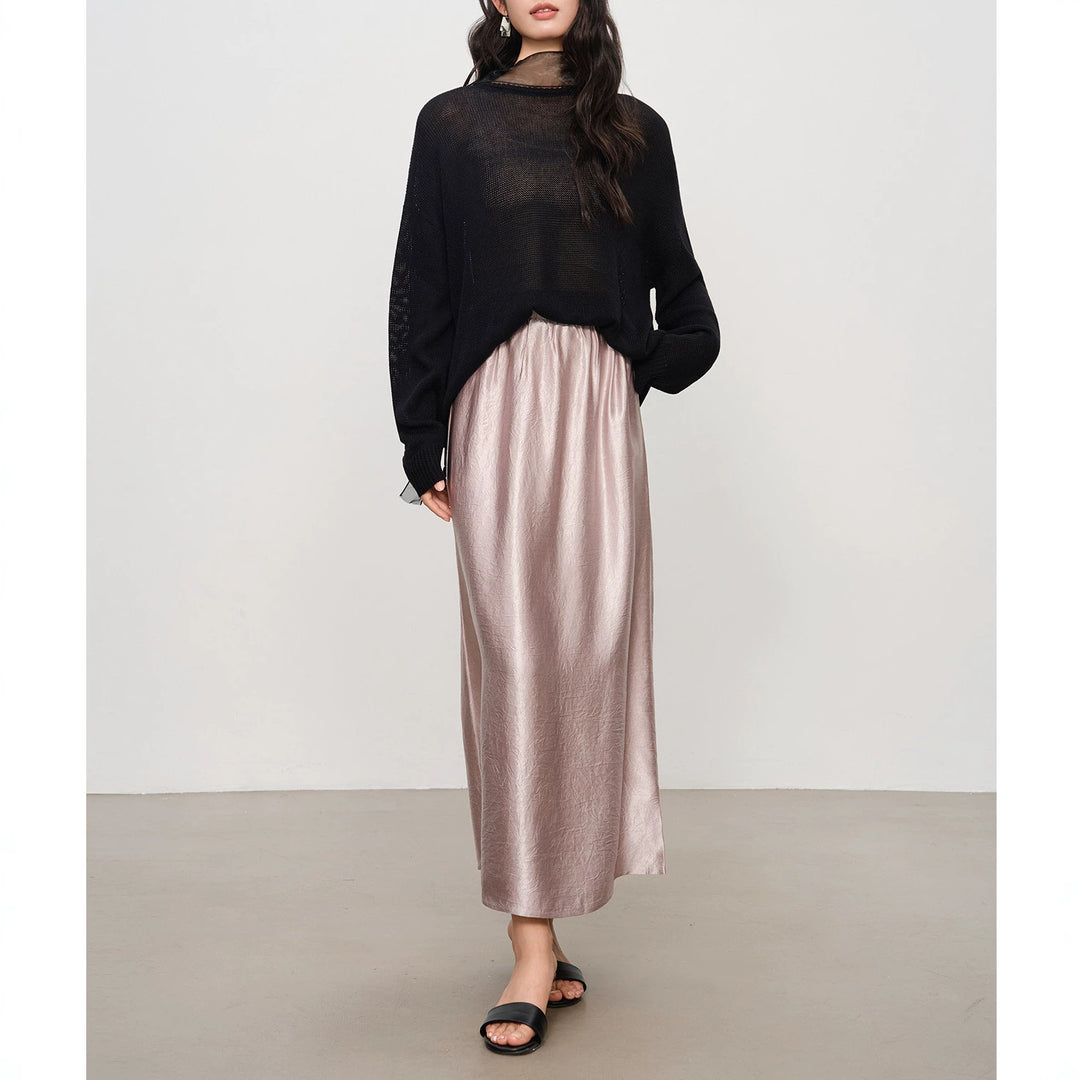 Damen Eleganter Maxirock aus hochwertigem Chiffon Shop Nory
