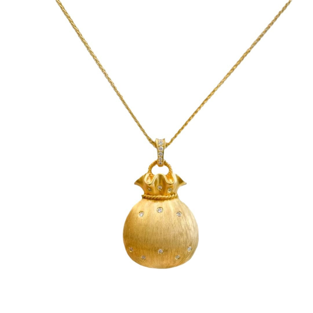 Damen Anhänger im eleganten Geldbeutel-Design mit funkelnden Kristallen Shop Nory