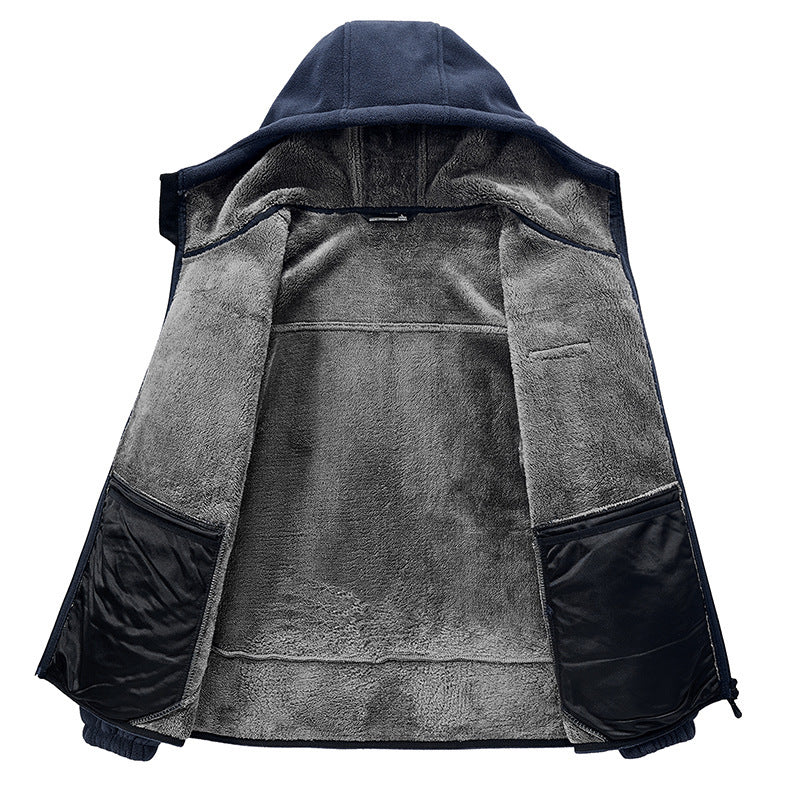 Herren Thermo-Fleece-Hoodie mit isolierendem Sherpa-Besatz und verdeckten Reißverschlusstaschen Shop Nory