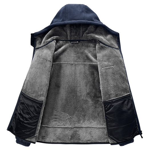 Herren Thermo-Fleece-Hoodie mit isolierendem Sherpa-Besatz und verdeckten Reißverschlusstaschen Shop Nory