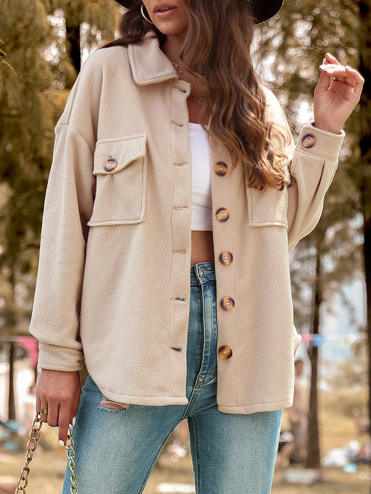 Damen Flauschige Oversized Jacke Shop Nory
