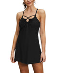 Damen Badekleid mit raffinierten Trägern und schickem Schnitt