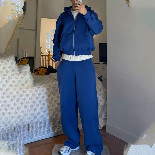 Herren nan Oversize Zip-Hoodie und Relaxed Sweatpants Set Shop Nory