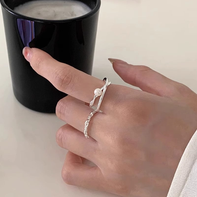 Damen raffinierter Ring mit elegantem Perlenakzent Shop Nory