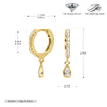 Damen Ohrhänger mit luxuriösen Zirkon-Anhängern aus hochwertigem 925 Sterling Silber Shop Nory