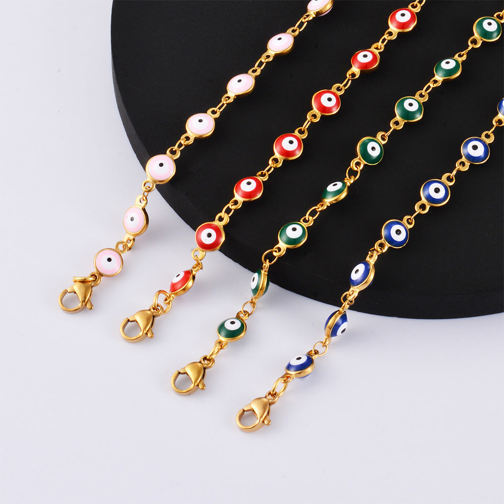 Damen Armband mit schützenden Augenmotiven und feinem Goldglanz Shop Nory