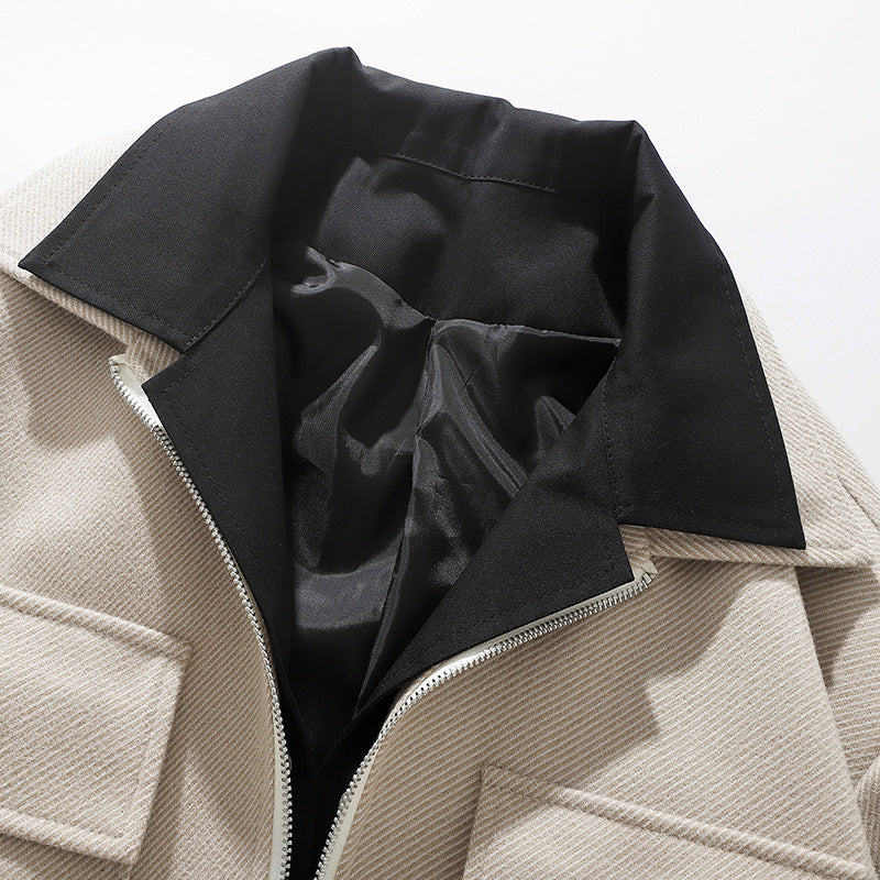 Herren trendige Übergangsjacke mit zwei praktischen Taschen