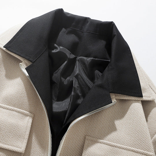 Herren trendige Übergangsjacke mit zwei praktischen Taschen