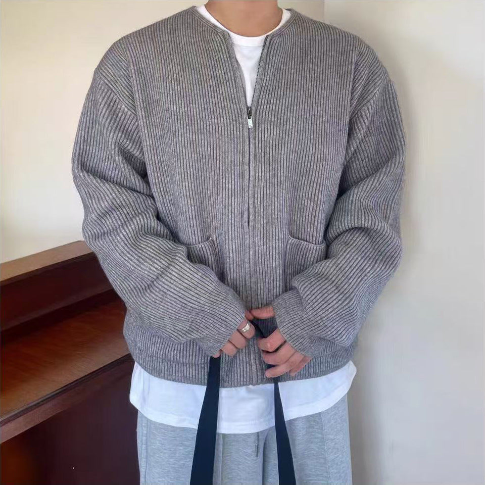 Damen Modische Strickjacke mit Reißverschluss Shop Nory